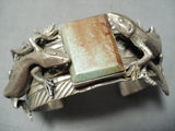Lizard Navajo Native American Jewelry Royston Turquoise Sterling Silver Bracelet-Nativo Arts