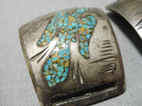 Authentic Vintage Native American Navajo Thomas Singer Turquoise Sterling Silver Bracelet Links-Nativo Arts