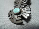 Expressive Vintage Native American Navajo Royston Turquoise Sterling Silver Clip Earrings-Nativo Arts