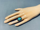 Tremendous Vintage Native American Navajo Royston Turquoise Sterling Silver Ring-Nativo Arts