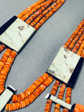 Native American Best Massive Santo Domingo Spiny Oyster Inlaid Authentic Necklace-Nativo Arts
