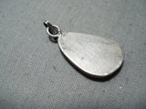Beautiful Vintage Native American Navajo Kingman Turquoise Sterling Silver Pendant-Nativo Arts