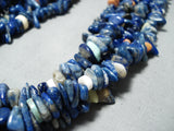 Native American Spectacular Santo Domingo Lapis Sterling Silver Necklace Old-Nativo Arts