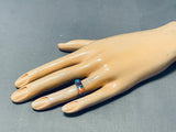 Fabulous Vintage Native American Navajo Turquoise & Sugulite Sterling Silver Ring-Nativo Arts