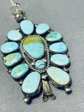 Best Vintage Native American Navajo Turquoise Cluster Sterling Silver Earrings- Very Rare-Nativo Arts