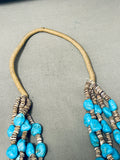Native American 200+ Gram Vintage Santo Domingo Old Kingman Turquoise Heishi Necklace-Nativo Arts