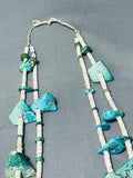 Native American Important Early 1900's Santo Domingo Vintage Turquoise Necklace Old-Nativo Arts