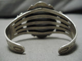 Museum Quality Vintage Native American Navajo Spiderweb Turquoise Sterling Silver Bracelet-Nativo Arts