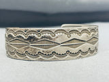 Sensational Native American Navajo Sterling Silver Bracelet Signed J. Nelson-Nativo Arts