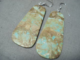 Native American Marvelous Santo Domingo Royston Turquoise Sterling Silver Earrings-Nativo Arts