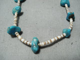Marvelous Vintage Navajo Turquoise Heishi Necklace Native American-Nativo Arts