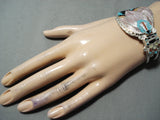 Elaborate Zuni Turquoise Sterling Silver Bracelet Native American-Nativo Arts