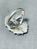 Important Kee Family Vintage Native American Navajo Spiderweb Turquoise Sterling Silver Ring-Nativo Arts