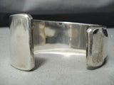 One Of The Most Detailed Vintage Native American Navajo Turquois Esterling Silver Bracelet-Nativo Arts