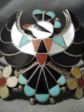 Early Huge Vintage Zuni Turquoise Native American Sterling Silver Bracelet-Nativo Arts