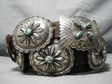 Important Floyd Arviso Vintage Native American Navajo Turquoise Sterling Silver Concho Belt-Nativo Arts