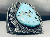 Gasp! 146 Grams Vintage Native American Navajo Turquoise Sterling Silver Bracelet-Nativo Arts