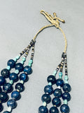 One Of The Best And Unique Native American Navajo Rounded Lapis Heishi Necklace-Nativo Arts