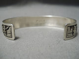 Wonderful Vintage Navajo Story Sterling Silver Native American Bracelet-Nativo Arts