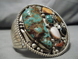 One Of The Biggest Vintage Native American Navajo Royston Turquoise Sterling Silver Bracelet-Nativo Arts