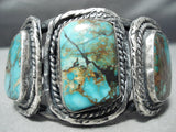 Museum Vintage Native American Navajo Royston Turquoise Sterling Silver Bracelet Old-Nativo Arts