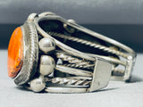 120 Gram Best Navajo Spiny Oyster Sterling Silver Heavy Bracelet Cuff-Nativo Arts