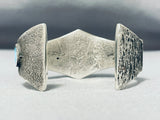 One Of The Most Intricate Native American Navajo Turquoise Inlay Sterling Silver Bracelet-Nativo Arts