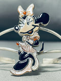 Wonderful Native American Zuni Mother Of Pearl Sterling Silver Minnie Bracelet-Nativo Arts