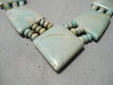 Native American Incredible Vintage Santo Domingo Royston Turquoise Sterling Silver Necklace-Nativo Arts