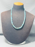 Veryn Old And Rare Vintage Native American Navajo Blue Diamond Turquoise Heishi Necklace-Nativo Arts
