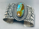 98 Grams Robby Yellowhorse Native American Navajo Turquoise Sterling Silver Bracelet-Nativo Arts