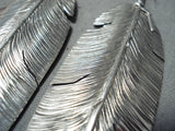 Spectacular Navajo Sterling Silver Feather Earrings Native American-Nativo Arts
