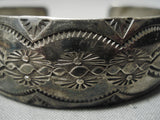 Marvelous Vintage Navajo Convex Sterling Silver Native American Bracelet-Nativo Arts