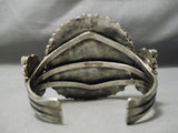 One Of Best Vintage Native American Navajo Teardrop Royston Turquoise Sterling Silver Bracelet-Nativo Arts