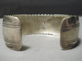 Detailed!! Vintage Native American Navajo Concho Sterling Silver Turquoise Bracelet-Nativo Arts