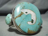 Museum Tadpole Opal Vintage Native American Navajo Royston Turquoise Sterling Silver Bracelet-Nativo Arts