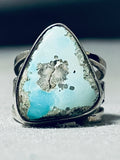 Native American Awesome San Felipe Signed 8 Turquoise Sterling Silver Ring-Nativo Arts