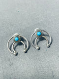 Special Native American Navajo Turquoise Sterling Silver Earrings-Nativo Arts