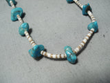 Marvelous Vintage Navajo Turquoise Heishi Necklace Native American-Nativo Arts