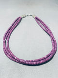 Native American Absolutely Incredible Southwest Sterling Silver Sugilite Necklace-Nativo Arts