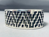 Heavy Unique Vintage Native American Navajo Tommy Jackson Sterling Silver Bracelet-Nativo Arts