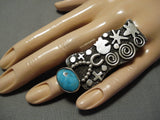 Important One Best Vintage Native American Navajo Turquoise Sterling Silver Ring-Nativo Arts