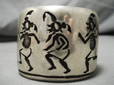 Best Vintage Native American Hopi Bernard Dawahoya Sterling Silver Huge Bracelet Old-Nativo Arts