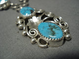 Marvelous Vintage Navajo Sterling Silver Native American Turquoise Necklace-Nativo Arts