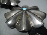 Colossal!! Opulent Vintage Native American Navajo Turquoise Sterling Silver Concho Belt Old-Nativo Arts