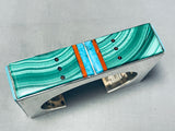 The Best Vintage Native American Navajo Malachite Turquoise Sterling Silver Bracelet-Nativo Arts