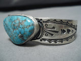 Important Jeanette Dale Spiderweb Turquoise Native American Navajo Sterling Silver Bracelet-Nativo Arts