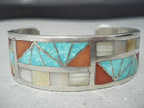 Important Vintage Native American Navajo Victor Moses Begay Turquoise Sterling Silver Bracelet-Nativo Arts