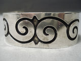 Incredible Vintage Hopi Native American Sterling Silver Bracelet Old-Nativo Arts