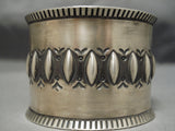One Of The Best Vintage Native American Navajo Sterling Silver Repoussed Bracelet-Nativo Arts